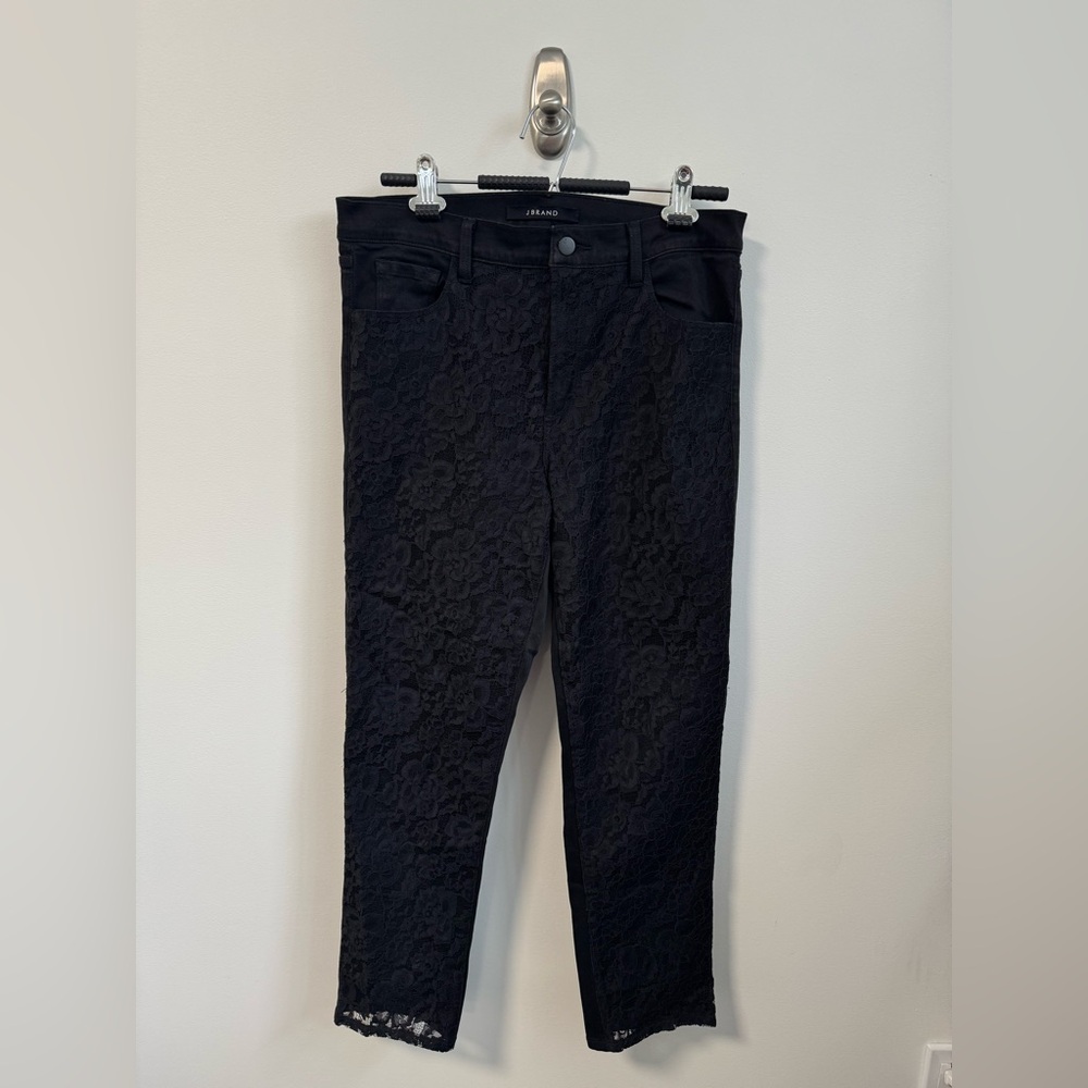 J Brand Women's Black Skinny Lace Jeans